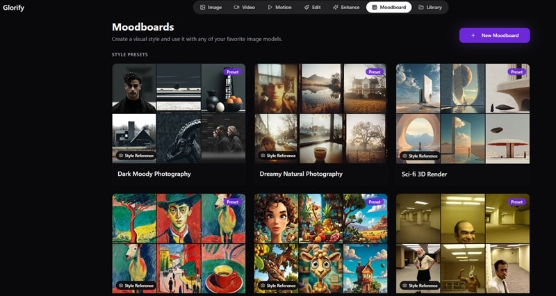 glorify ai moodboard