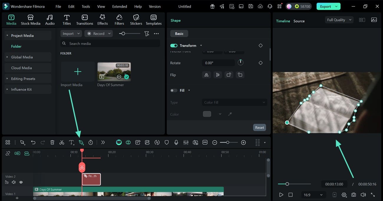 draw outline with pen tool