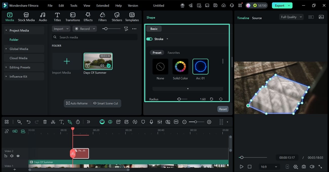 enable colored stroke for outline