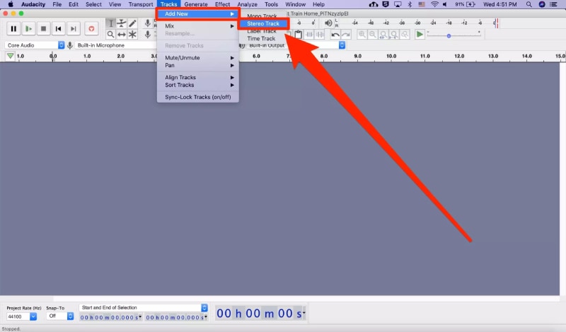 record mp3 on a mac with audacity