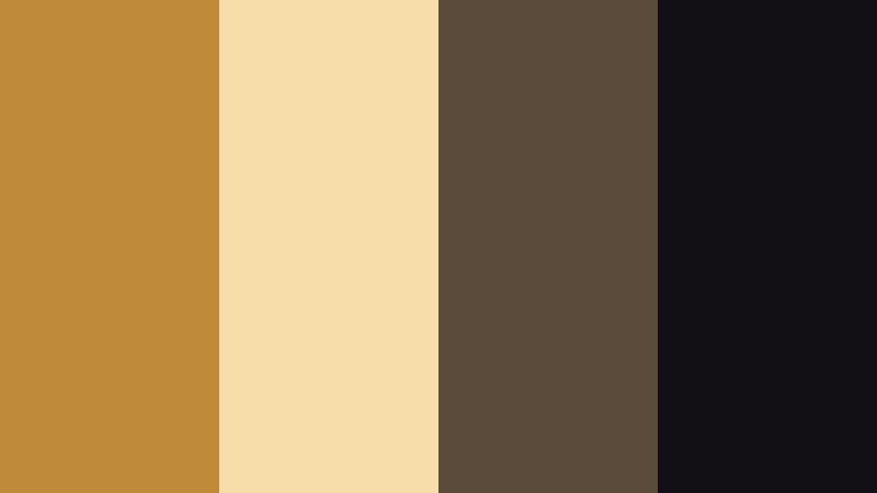 golden alley twilight worn ochre color palette with hex codes