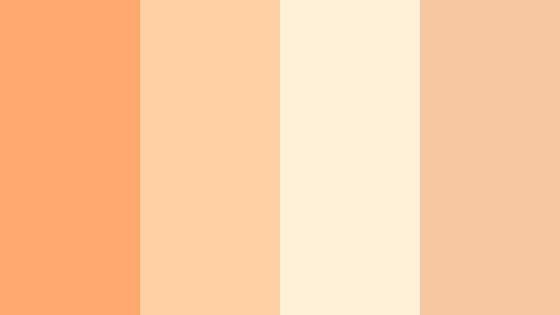 golden apricot daydream sunset apricot color palette with hex codes