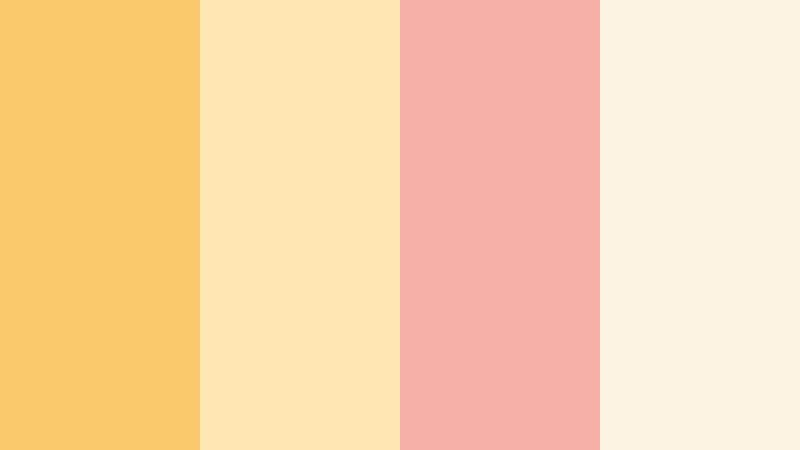 golden dawn whisper soft marigold color palette with hex codes