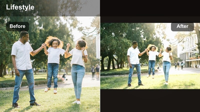 Warm golden filter on an evening routine TikTok video