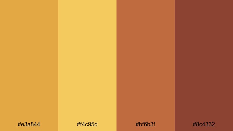 golden hearth gathering harvest gold color palette with hex codes