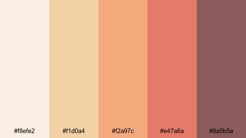 golden hour beach picnic white sand color palette with hex codes