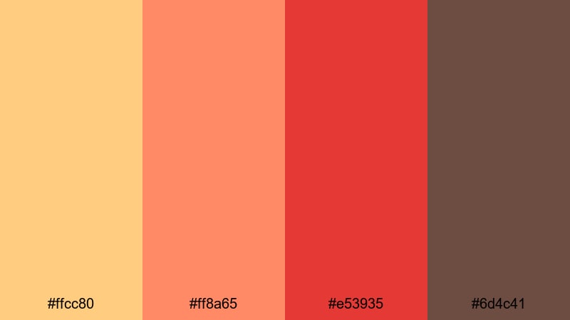 golden hour crimson kiss crimson color palette with hex codes