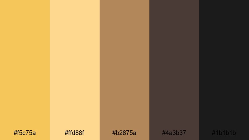 golden hour documentary harvest gold color palette with hex codes