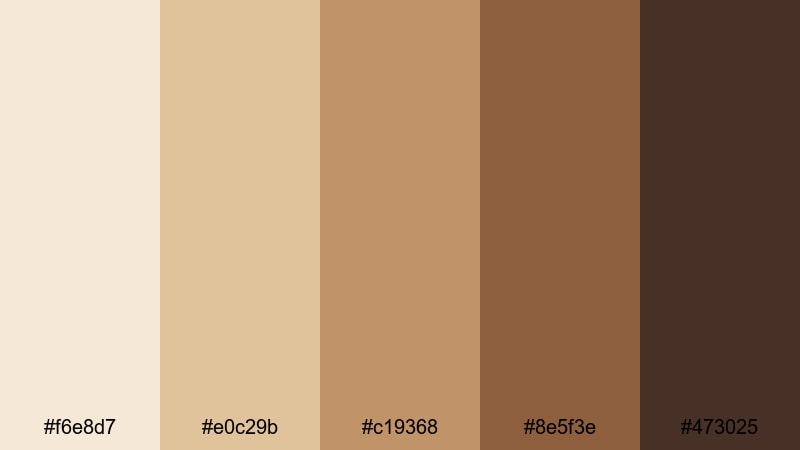 golden hour reception khaki beige color palette with hex codes