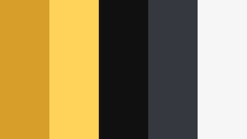 golden noir contrast honey mustard color palette with hex codes
