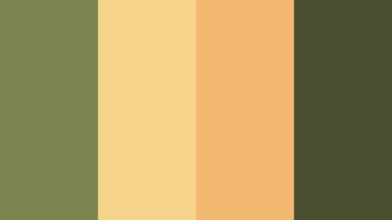 golden olive sunset soft olive drab color palette with hex codes
