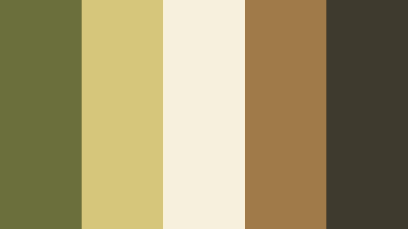 golden prairie horizon filmic olive color palette with hex codes