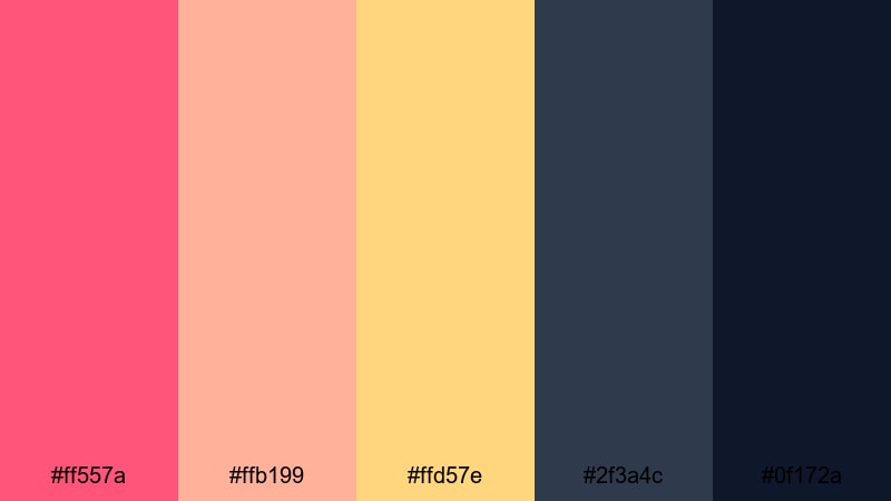 golden raspberry hour raspberry color palette with hex codes