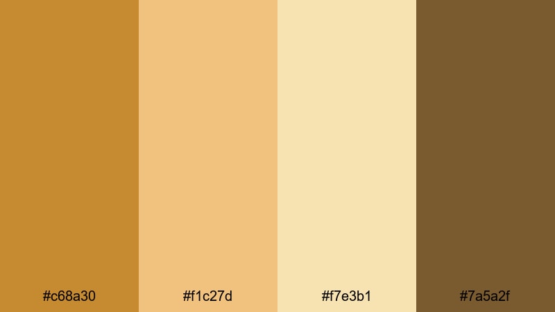golden savannah haze earth color palette with hex codes