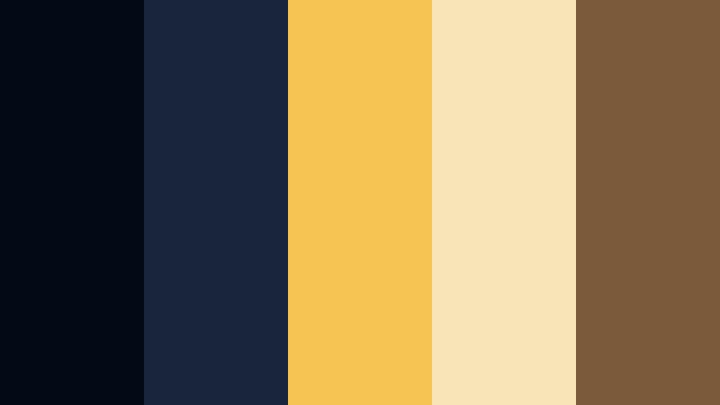 golden tide after dark contrast navy color palette with hex codes