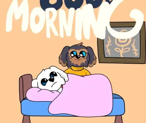 2 puppies good morning sticker gif