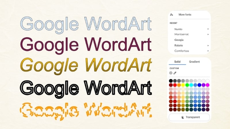 limited text effects