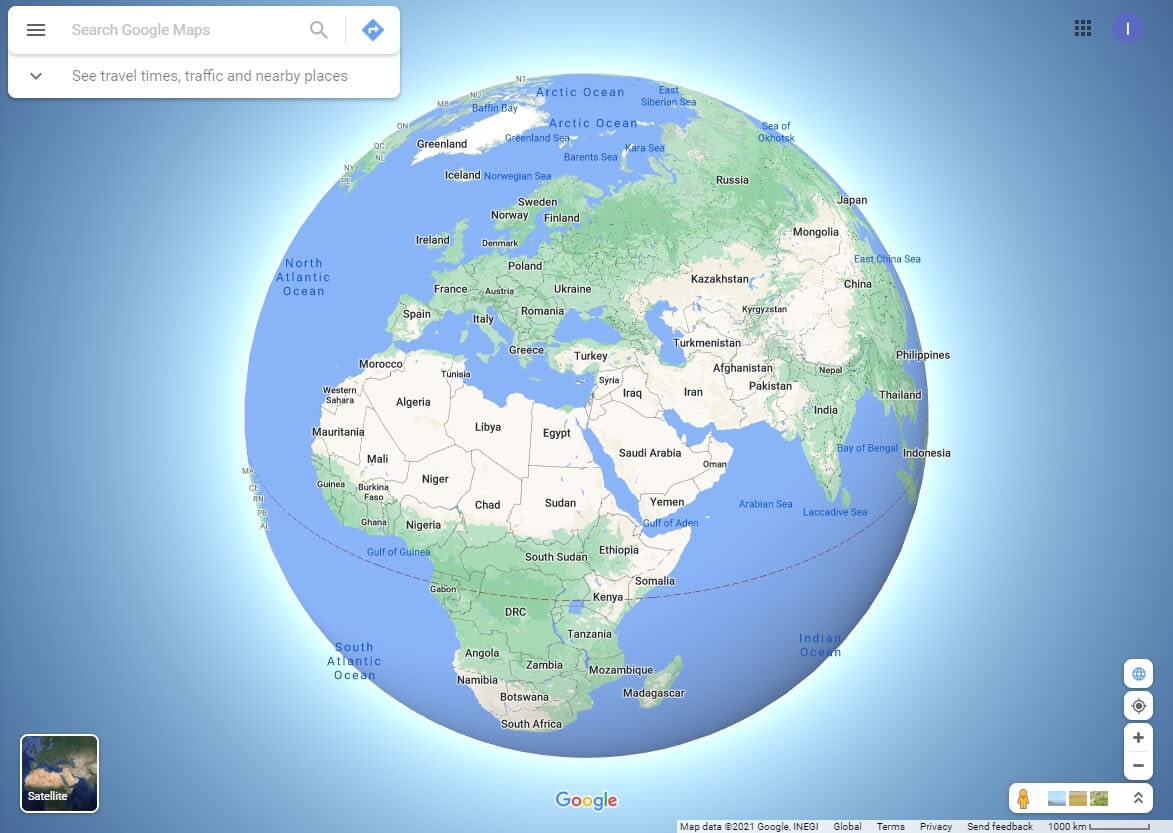 Ontvang reiskaarten van Google Map