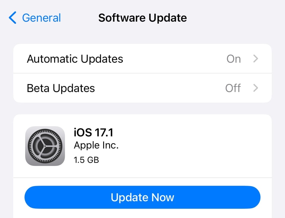 update your apple device's ios system