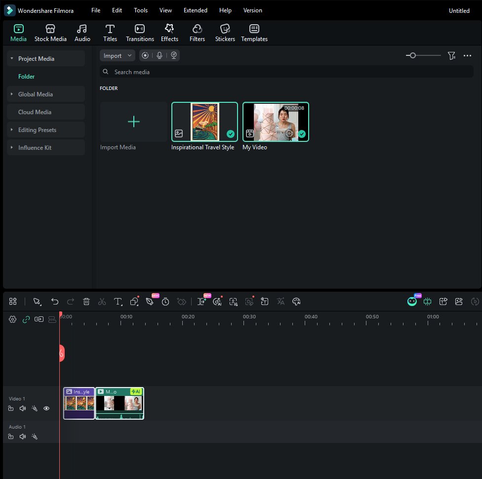 Filmora AI 컬러 팔레트 기능
