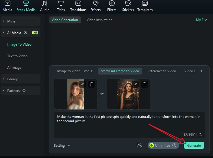 upload picture and add prompts