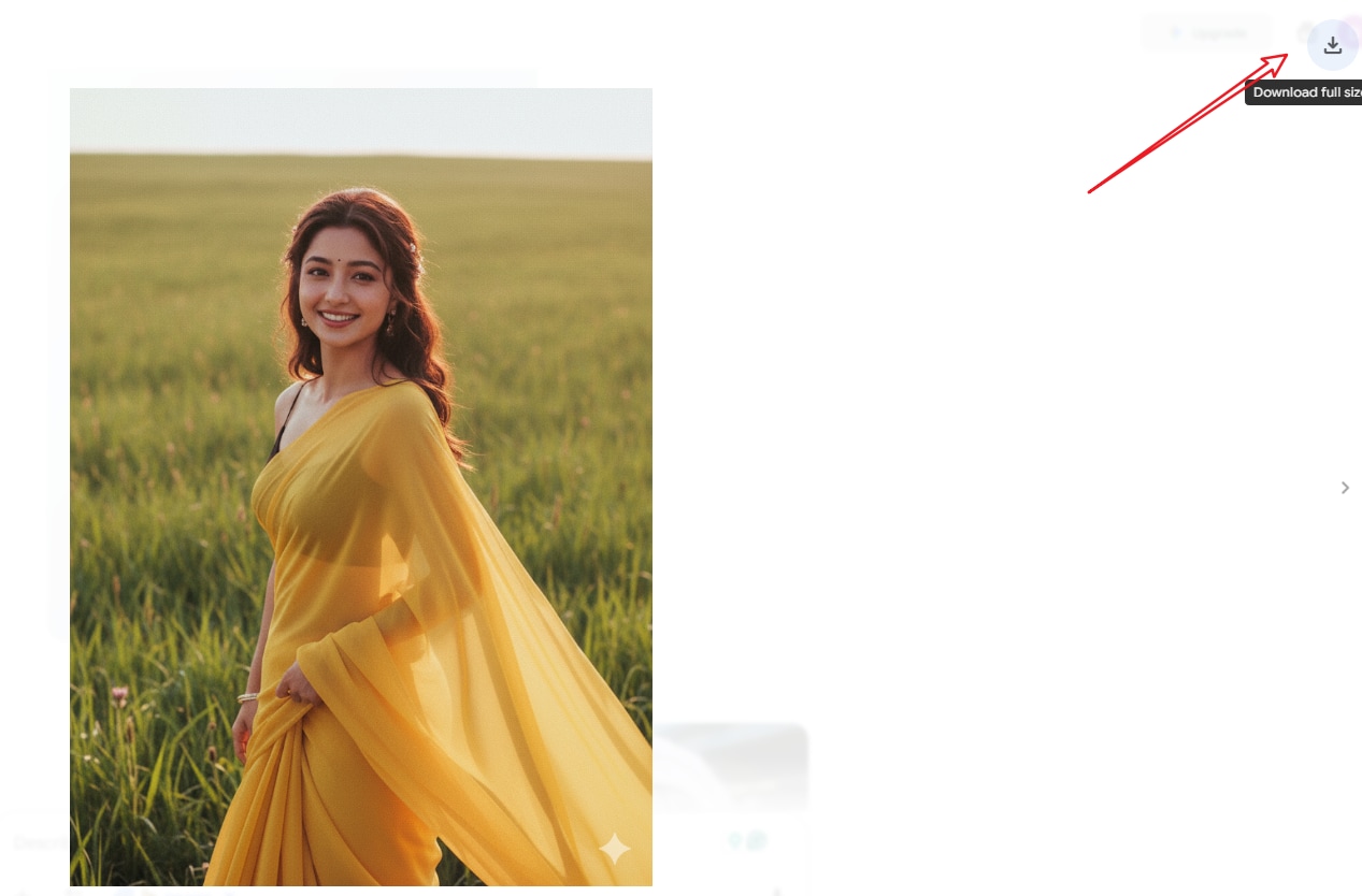 download ai saree photos converted by nano banana