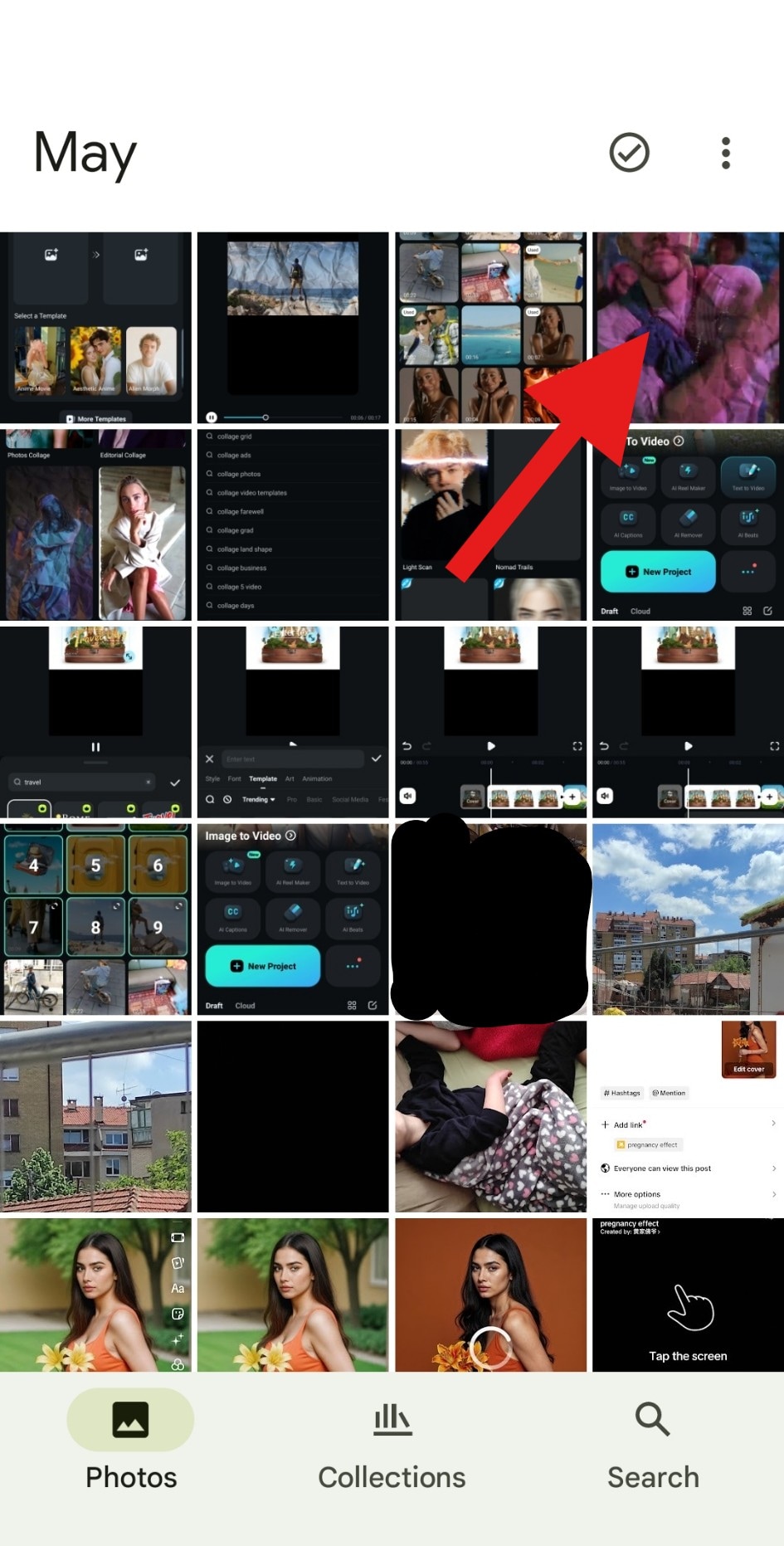 pick first image google photos slideshow