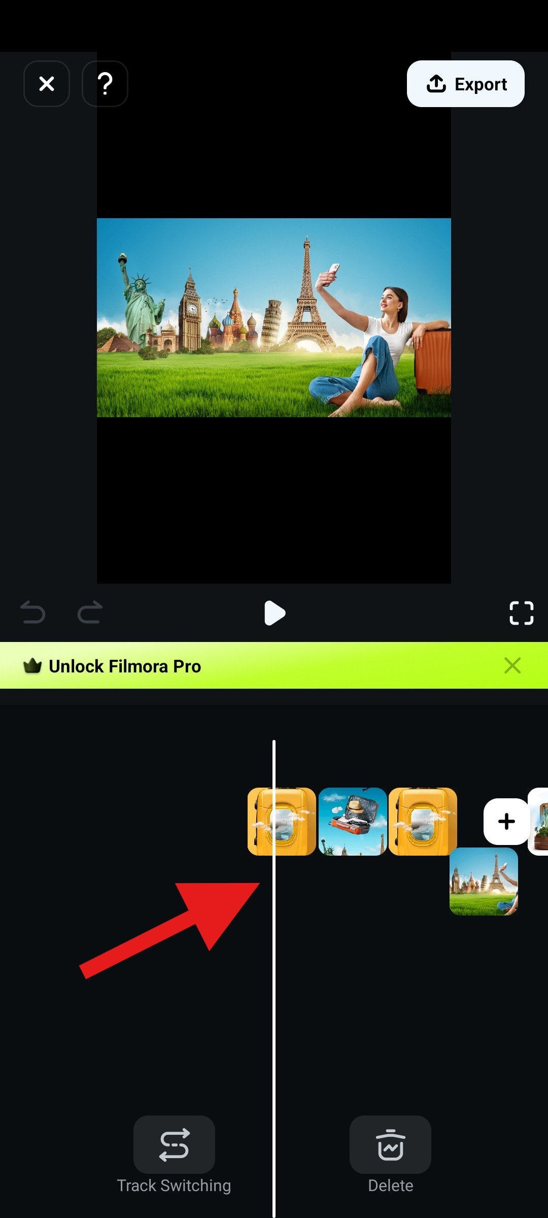arrange clips in timeline filmora mobile