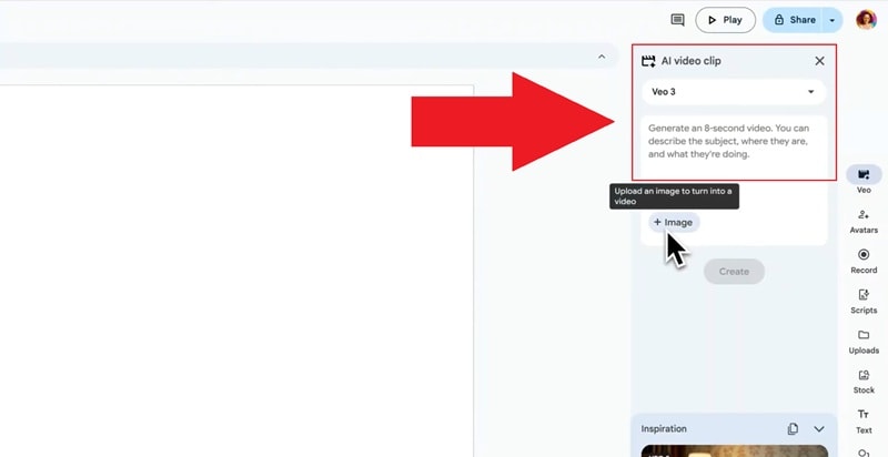 access the veo3 feature