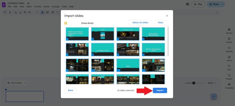 import powerpoint file to google vids