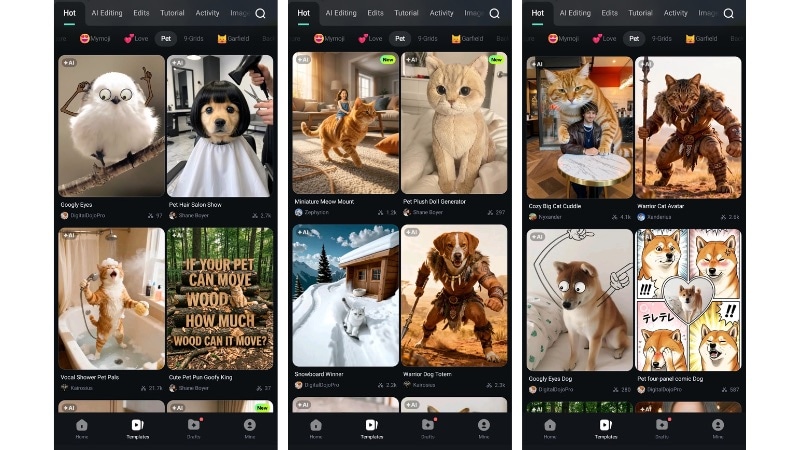how to find more ai templates