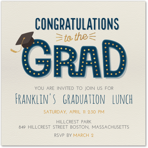 graduation invitation evite
