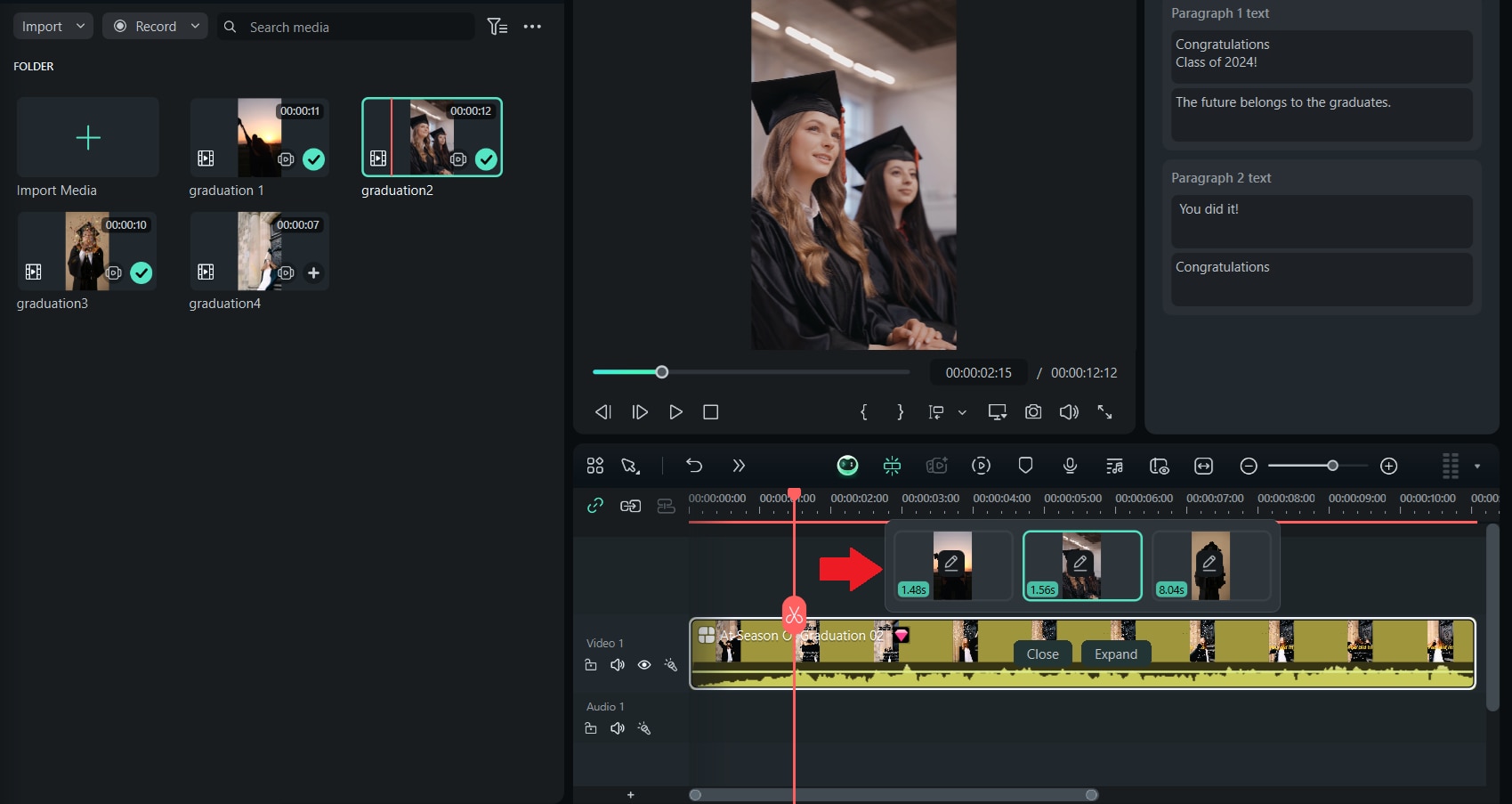 drag your graduation clips