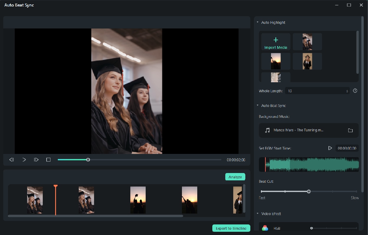 filmora auto beat sync