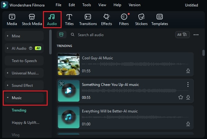 add background music to the video