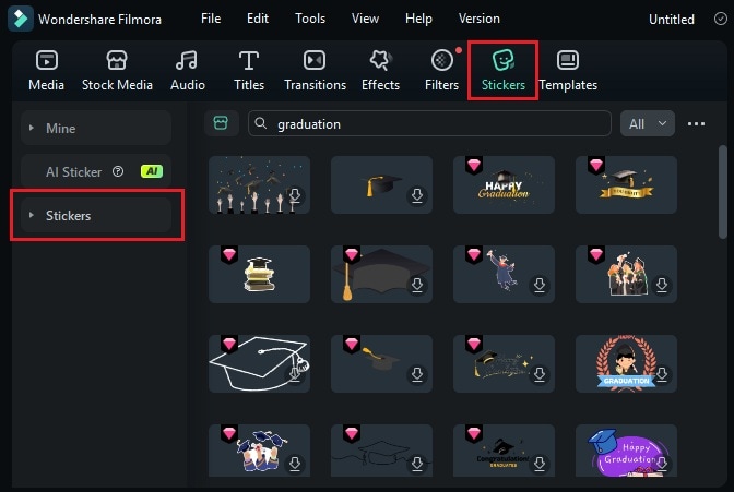 decorate the video with stickers
