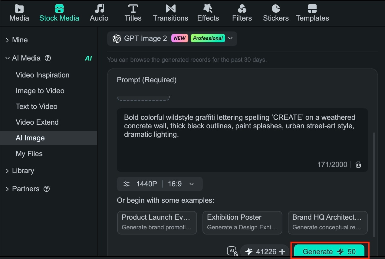 click generate to process