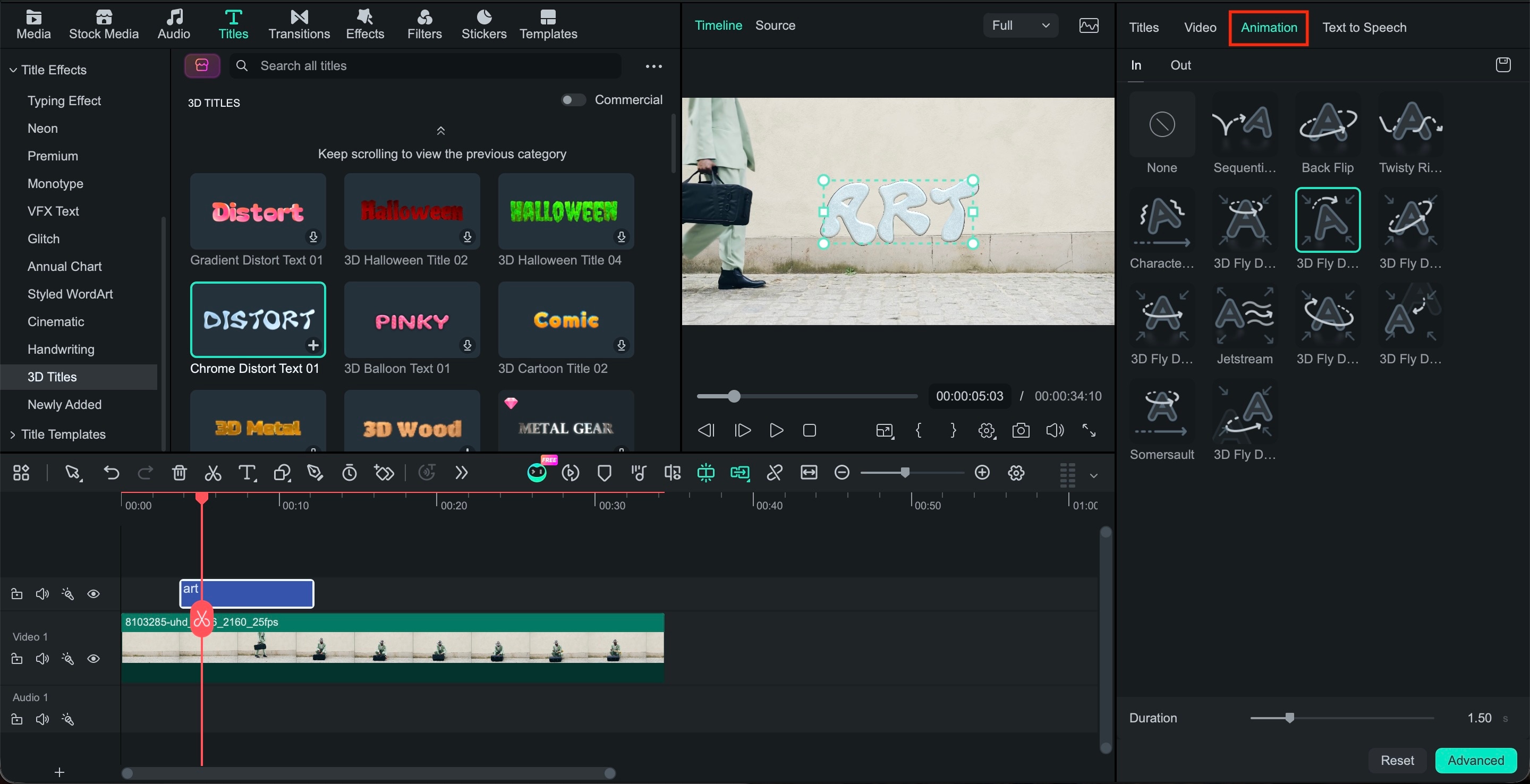 apply text animation