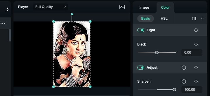increase sharpness to get grain effect 
