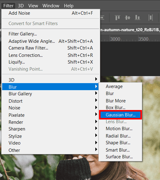add gaussian blur to add grain effect