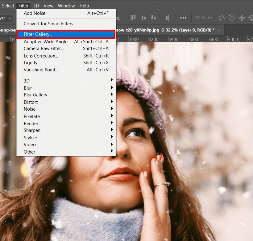 film grain filter photoshop