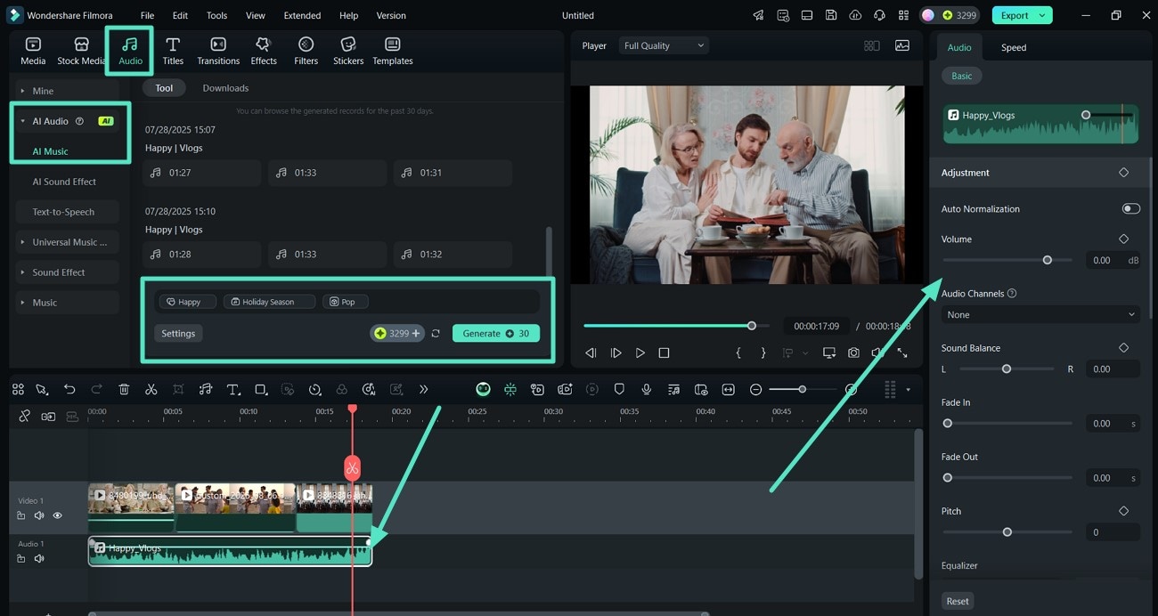 generate ai music for video