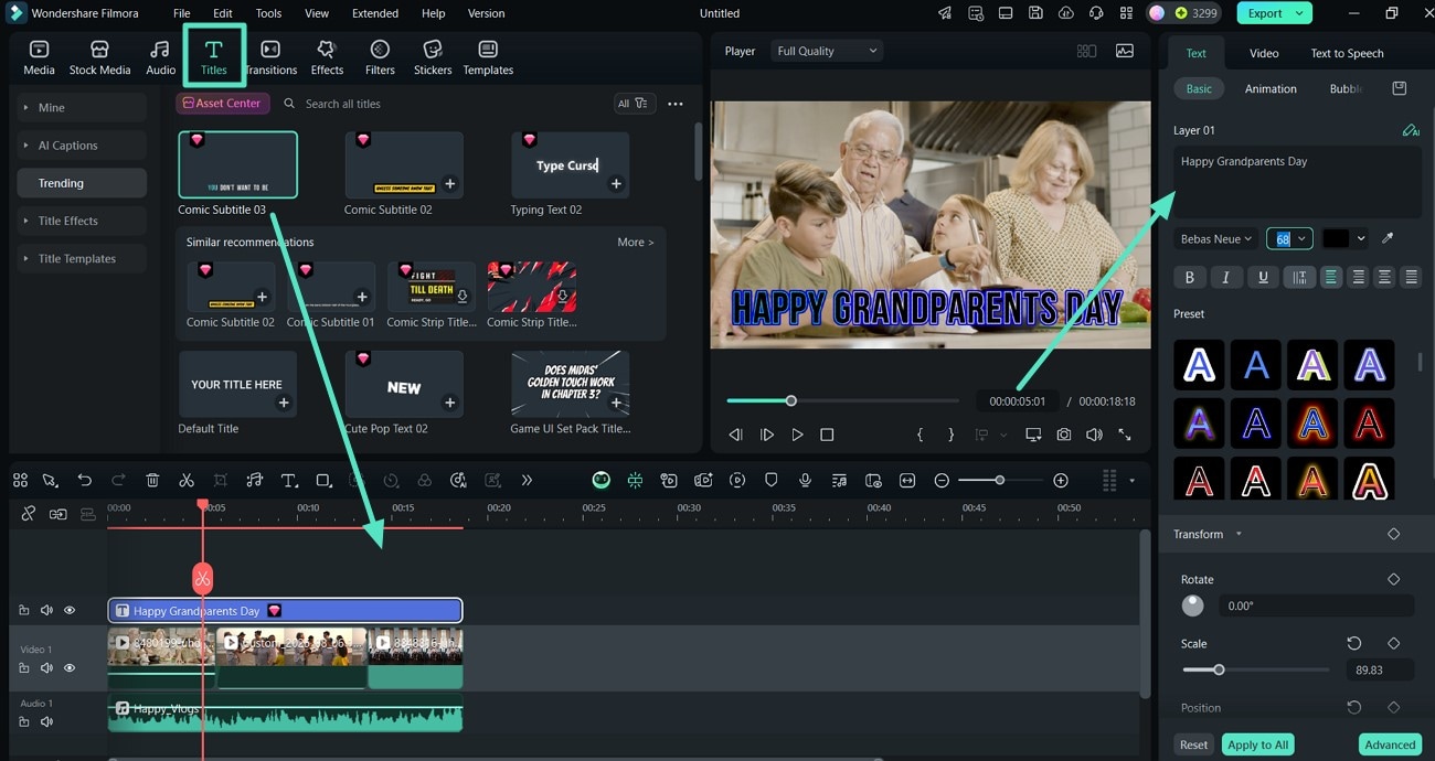 add and edit text on video