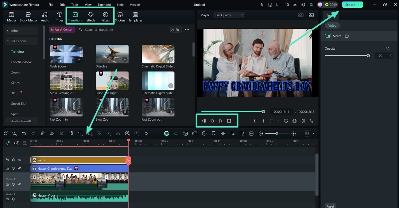 enhance video effects and filters export