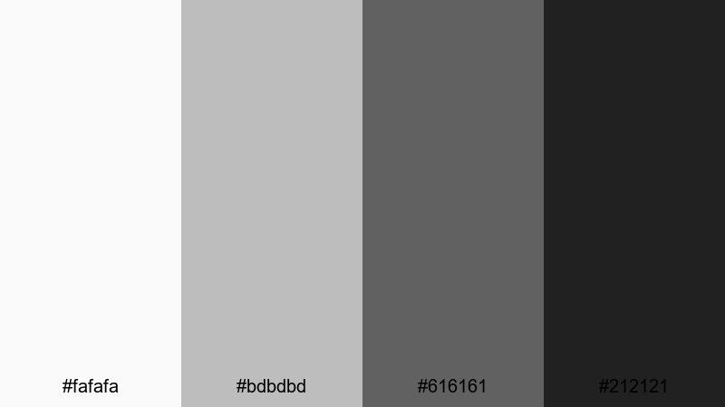 graphite accent duo flat color palette with hex codes