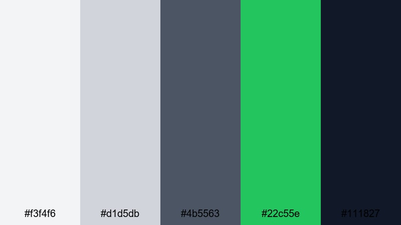 graphite and lime edge minimalist color palette with hex codes