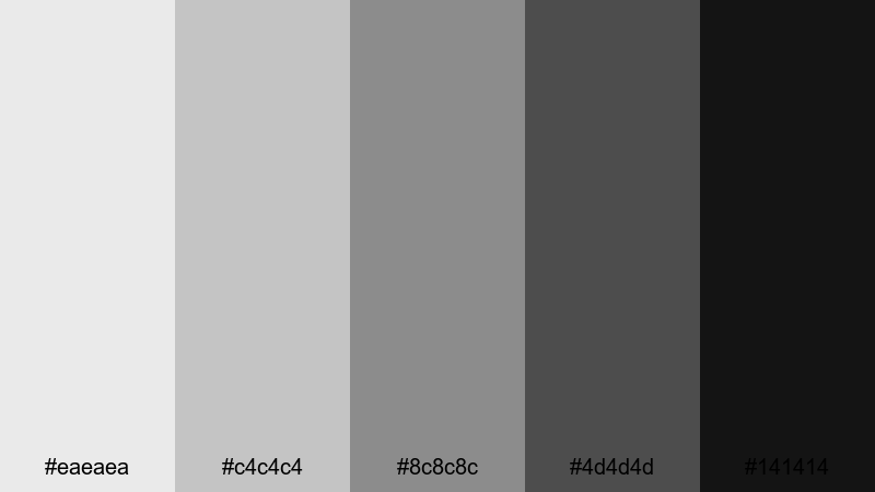 graphite grid layout gray color palette with hex codes
