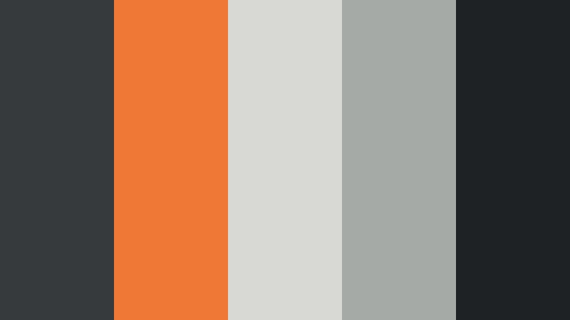 graphite lift charcoal and orange construction company color color palette with hex codes