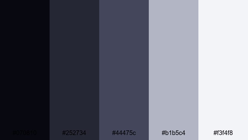 graphite line indigo indigo color palette with hex codes