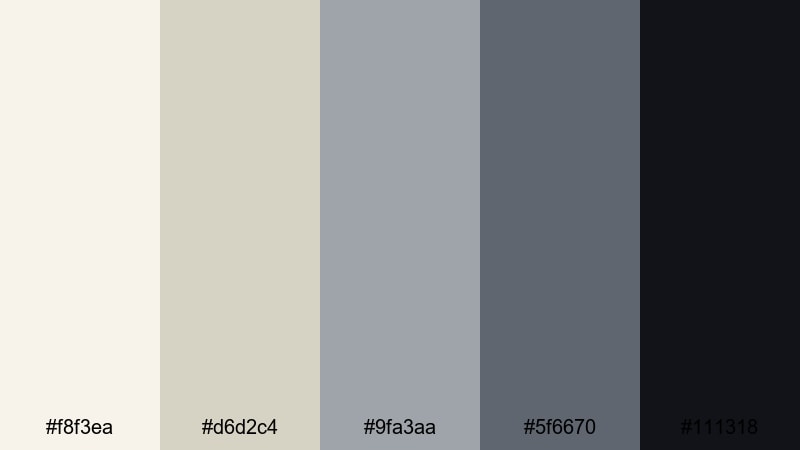 graphite line ivory ivory color palette with hex codes
